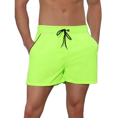 Lars Amadeus Men's Beach Solid Drawstring Elastic Waist Summer Board Shorts