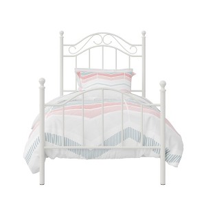 RealRooms Marlo Metal Bed Frame, Twin, White - 1 of 4