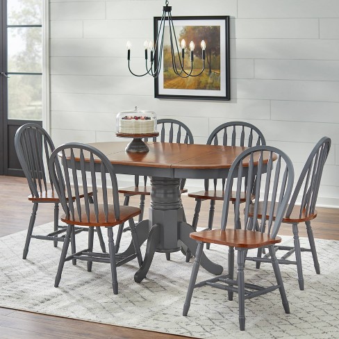 Solid wood extendable discount dining table and chairs