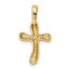 Black Bow Jewelry 14k Yellow Gold Small Polished Freeform Cross Pendant - 3 of 4