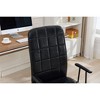 Gulches Antique Black PU Leather Office Chair - High Back with Armrests, 360¡ã Swivel, Height-Adjustable Gas Lift, 5-Star Base (Black Wheels) - 4 of 4