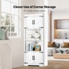 VEVOR 68" Tall Corner Storage Cabinet, 6 Tiers Farmhouse Storage Cabinet with 4 Wooden Doors & Adjustable Shelves,Freestanding Corner Kitchen Cabinet - 3 of 4
