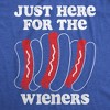 Mens Funny T Shirts Just Here For The Wieners Sarcastic Cookout Graphic Novelty Tee For Men - Crazy Dog Men's T Shirt - 2 of 4