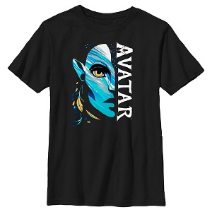 Boy's Avatar: The Way of Water Neytiri Half Face Logo T-Shirt - 1 of 4