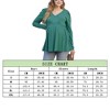 Clearlove Women's Maternity Tops Long Sleeve V Neck Front Pleat Peplum Tunic Top - 2 of 2
