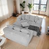 130" Modular U-Shaped Sectional Sofa with Reversible Chaise, Corduroy Sectional Sofa for Living, Large Sectional Sofa with Customizable Layout-Koiai - 3 of 4