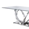 Acme Furniture Finley Glass Top Dining Table Clear/Silver Finish - image 2 of 4