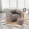 Spassway 41"L Bean Bag Sofa with Ottoman Bean Bag Chair with Armrest for Living Room Bedroom Balcony Porch - 2 of 4