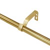 Lumi Home Furnishings 36"x66" Decorative Drapery Single Rod Set with Geometric finials Champagne - 4 of 4