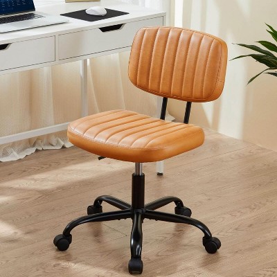 Little Modern Adjustable Height 360° Rolling Swivel Computer Task Chair without Arm, dining room chairs, Back Wide Seat for Home Office-The Pop Home