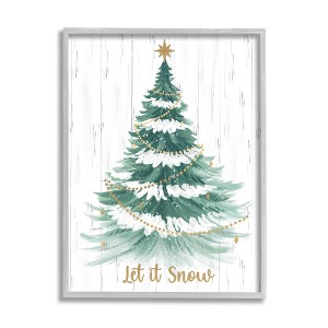 Stupell Industries Let it Snow Rustic Tree, 24'' x 30'' - 1 of 4
