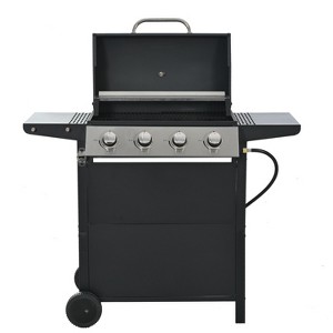 NicBex 4-Burner propane Gas BBQ Grill,34000BTU Output Outdoor Grill with Wheels&Foldable Side Table,Enameled Cast Iron Cooking Grids - 1 of 4