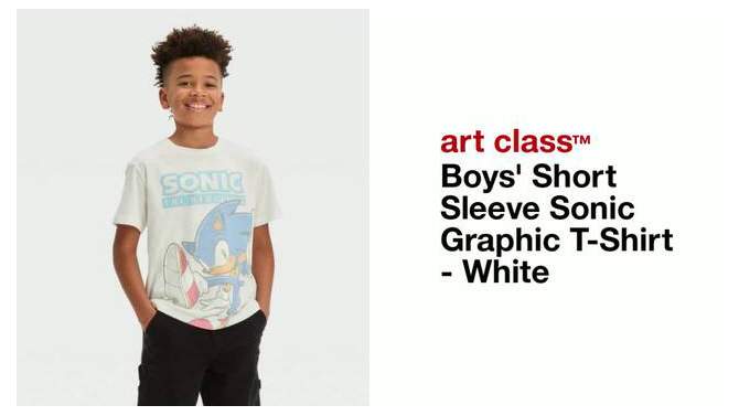 Boys' Short Sleeve Sonic Graphic T-Shirt - art class™ White, 2 of 5, play video