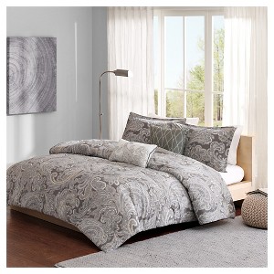 Dierdre Cotton Comforter Set (King/California King) 5-Piece - Gray