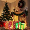 NAYSAYE Party Decoration and Accessories Christmas Gift Box Set with Festive Holiday Charm for Home and Garden, Red and White, 7.87"*7.87"*9.45" - 2 of 4