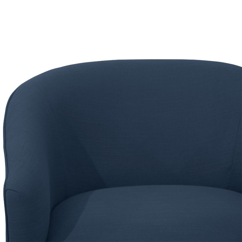 Skyline Furniture Natalee Chair Navy Linen with Espresso Legs, 6 of 11