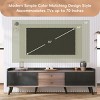 63'' Mid Century Modern TV Stand for 70" TV,Entertainment Center with Cabinets & Open Storage,Media Console for Living Room-Baofuwish - 3 of 4