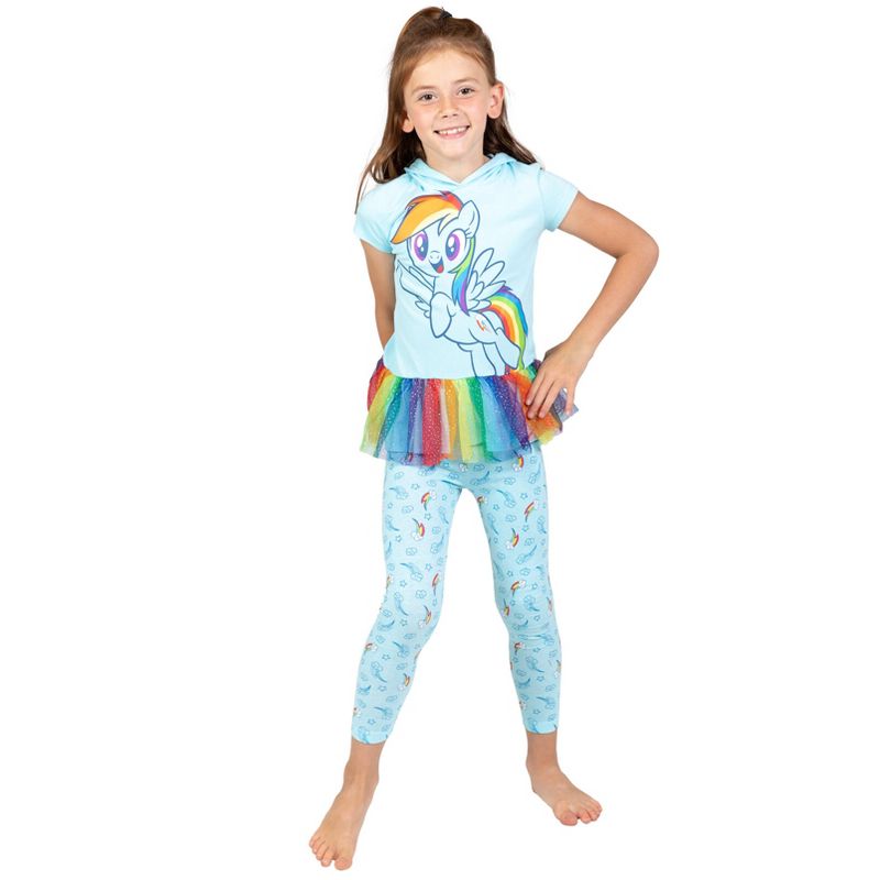 My Little Pony Rainbow Dash Pinkie Pie Girls Cosplay T-Shirt and Leggings Little Kid to Big Kid, 3 of 8