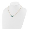 Chisel Stainless Steel Yellow IP-plated Synthetic Blue Turquoise on a Cable Chain Necklace 15" Plus a 2.75" Ext - 4 of 4