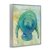 Stupell Industries Green Manatee Underwater Framed Giclee Art, Gray, 24" x 30" - 2 of 4