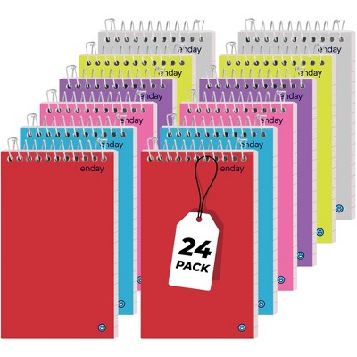 Enday Mini Spiral Pocket Notepads 3 x 5, 75 Sheets