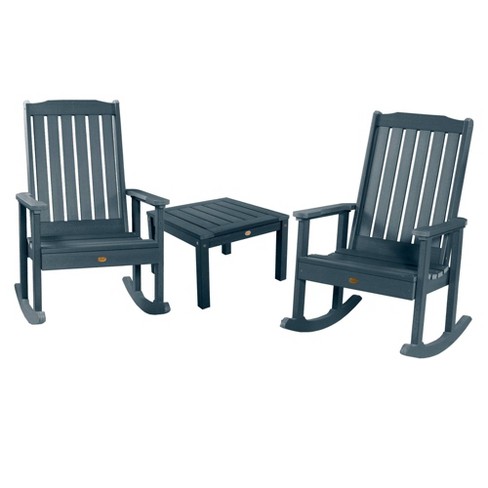 Lehigh 3pc Outdoor Set With Rocking Chairs & Adirondack Side Table