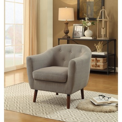 Grungis Polyester Accent Chairs,Living Room Chairs with Button Tufted and Espresso Finish Legs,Comfy Chairs for Living Room,Bedroom