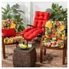 Kensington Garden 21"x21" Outdoor Seat and Back Chair Cushion - 3 of 4