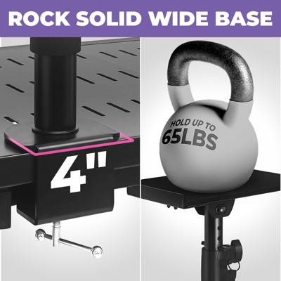 Adjustable Black Steel Laptop Desk Mount with Clamp