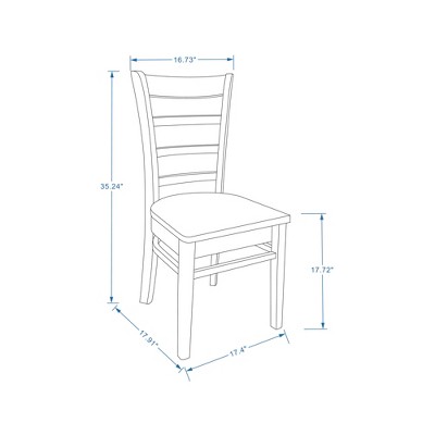 Modern Black Solid Wood Upholstered Slat Dining Chair