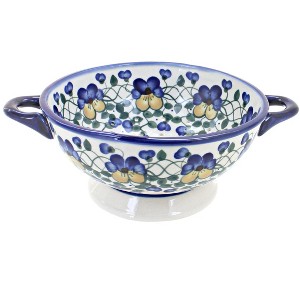 Blue Rose Polish Pottery 62A WR Unikat Colander - 1 of 1