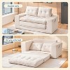 Racxily Loveseat Sofa Bed with Memory Foam & Steel Frame - No Assembly, Convertible 2-in-1 Design, Corduroy Fabric, Compact Couch - 2 of 4