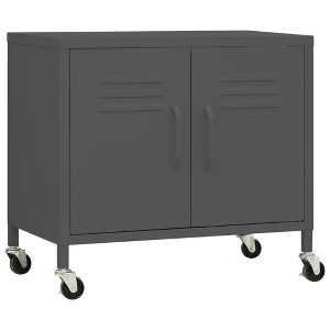 vidaXL Storage Cabinet Anthracite 23.6"x13.8"x19.3" Steel - 1 of 4