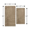 Knightsbridge Summer Tile 220 GSF Non Skid Back Bath Rug Set - 2- Piece - 17x24 and 21x34", Stone - 2 of 2