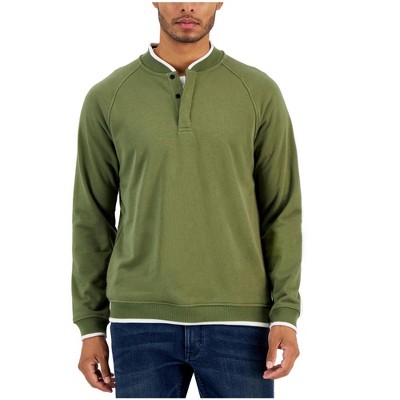 Alfani Mens Quarter Snap Pullover Sweater