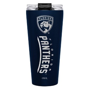 NHL Florida Panthers Big Slim Tumbler - 30oz: Stainless Steel, Acrylic Lid - 1 of 3