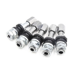 Unique Bargains Car Tubeless Wheel Tyre Tire Valve Stem Silver Tone 1.73" Length 5 Pcs - 1 of 3