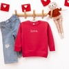 The Juniper Shop Embroidered Love Typewriter Toddler Graphic Sweatshirt - 2 of 3