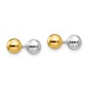 Black Bow Jewelry Reversible 5mm Ball Screw Back Earrings in 14k Two-tone Gold - 2 of 4