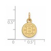 Black Bow Jewelry 14k Yellow Gold Plated Sterling Silver Boston Bruins NHL Extra Small Pendant - 2 of 3