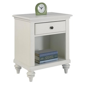 Home Bermuda Nightstand White/Espresso - Home Styles, Brushed White