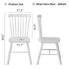 NicBex Set of 4 High Back Windsor Dining Chairs Armless Accent Side Chairs with Wood Legs for Home Kitchen, White - 3 of 4