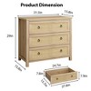 Natural Rattan 3-Drawer Boho Dresser 31.5" Wide - Extra Deep Storage - 2 of 4