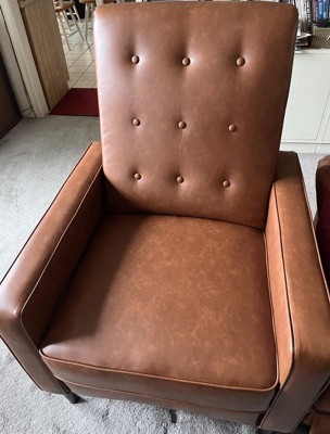 Rhys Mid-Century Leather Recliner