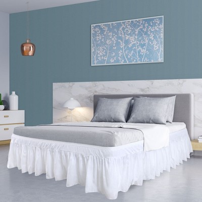 PiccoCasa Elastic Ruffled Brushed Soft Platform Drop Bed Skirts 16" 1 Pc