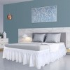 PiccoCasa Elastic Ruffled Brushed Soft Platform Drop Bed Skirts 16" 1 Pc - 2 of 3