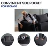 Aukfa 5-Seat L-Shaped Corduroy Sectional Sofa with 5 Pillows ¨C No-Assembly Cloud Couch, High-Density Sponge, Perfect for Apartments, Black - 2 of 4