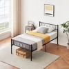 Metal Bed Frame with Headborad & Footboard, Sturdy Metal Platform Bed Frame with Iron-Art Sweet Heart, No Box Spring Needed, Under Bed Storage - 2 of 4