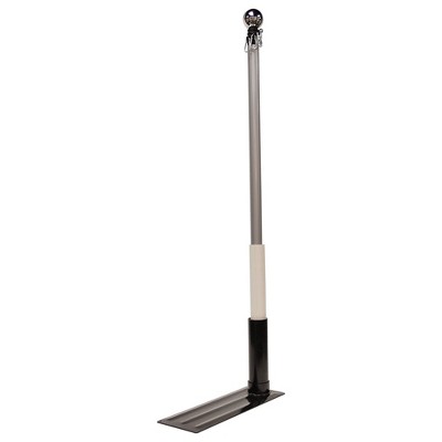 Camco 16 Feet Portable Telescoping Fiberglass Flagpole with Tire-Anchored Flag Holder, Permanent Residential Mount, and 3 x 5 Foot US Flag