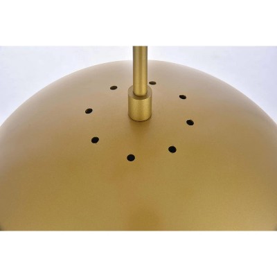 Elegant Brass Pendant Light with Frosted White Glass Shade